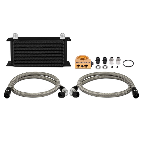 Mishimoto — Mishimoto Universal 19 Row Thermostatic Oil Cooler Kit - Black - view 7